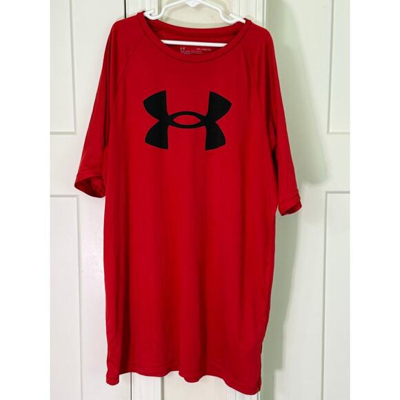 UNDER ARMOR RED LOOSE HEAT GEAR TOP YOUTH XL - Picture 1 of 4